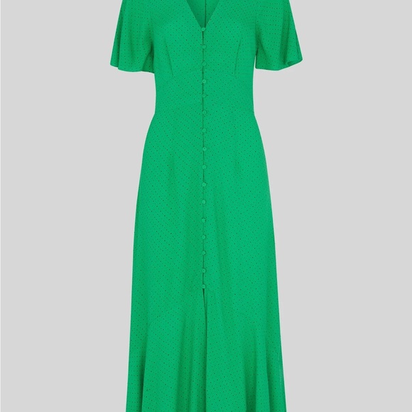 Whistles Micro Spot Button Dress size 10 - Picture 8 of 8